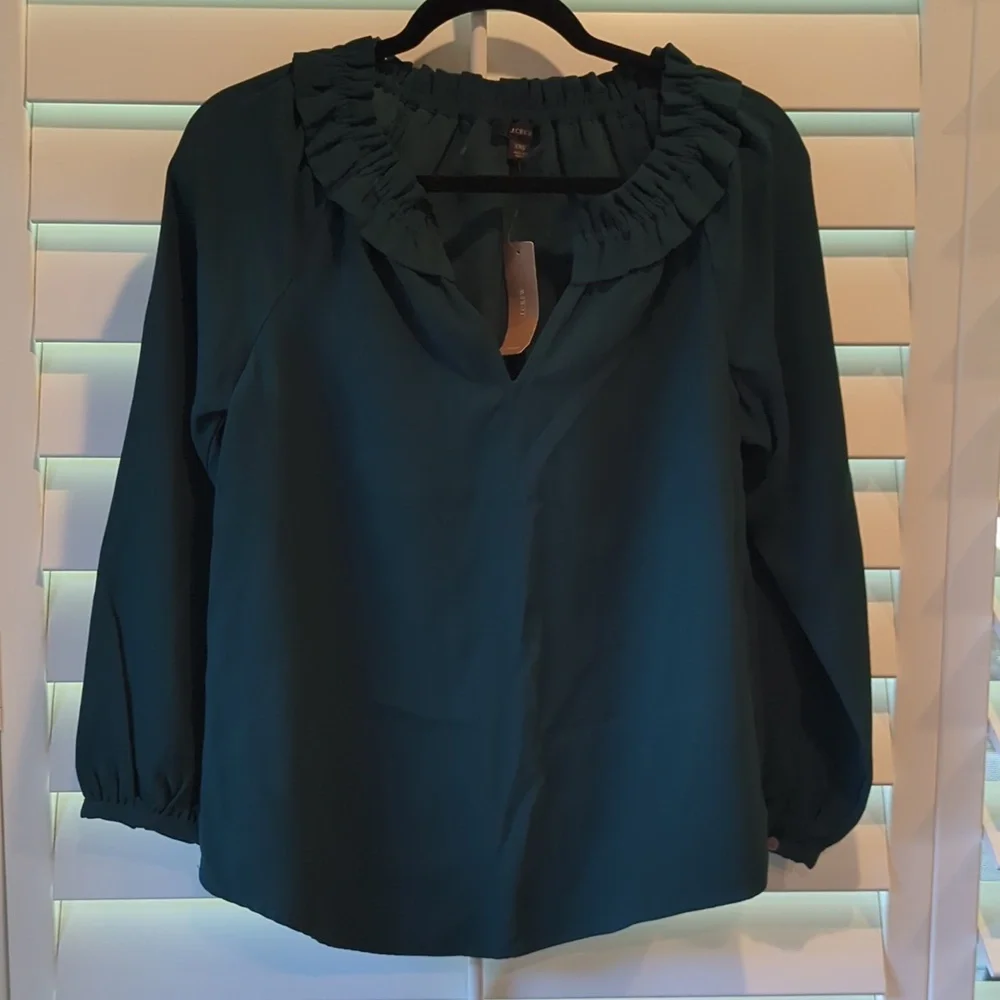 Emerald Green Blouse - Picture 1 of 4